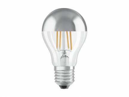P&aelig;re Osram LED standard 51W/827 E27 filament klar topforspejlet s&oslash;lv
