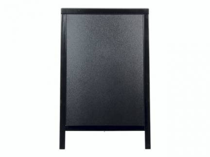Gadeskilt Securit sort med tr&aelig;ramme 85x55cm