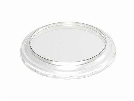 L&aring;g til plastbakke rund APET klar &Oslash;127x12mm 684stk/kar