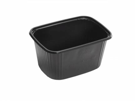 Plastbakke mini 65 PP sort 108x82x49mm 250ml 1000stk/kar