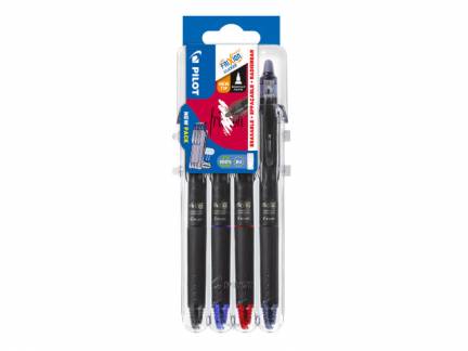 Kuglepen Pilot FriXion Point Clicker 0,5 ass. 4stk/s&aelig;t