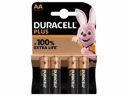 Batteri Duracell Plus Power AA 4stk/pak