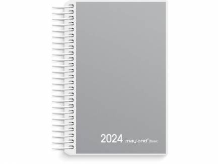 Minispiralkalender Basic grå 8x12,6cm 1 dag/side 24 2660 00