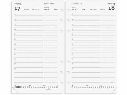Dagkalender System PP Refill 9,5x16,8cm 1dag/side 24 2785 00