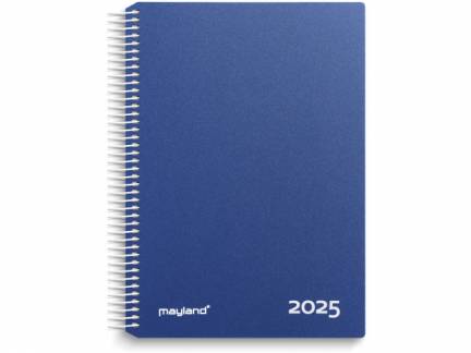 Timekalender m/spiral blå 2025 16,8x23,5cm 25 2180 20