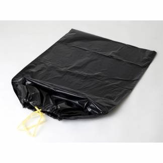 Affaldssække m/snoretræk plastik sort 700x1100mm Luksus 