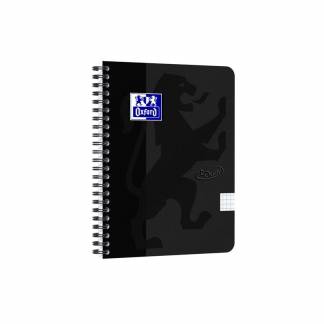 Notesbog Oxford TOUCH A5+ sort kvadreret 90g