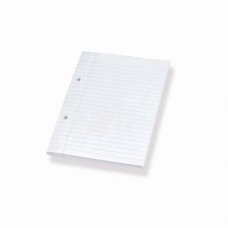 Blok A5 60g sidelim. lin m/2 huller hvid 