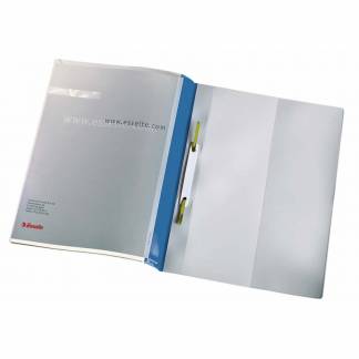 Tilbudsmappe A4 28363 dobbelt forside t/indstik blå 