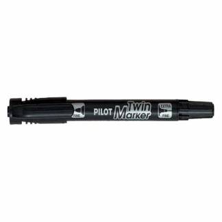 Marker TWIN Pilot BG sort 0,3/0,5mm permanent 