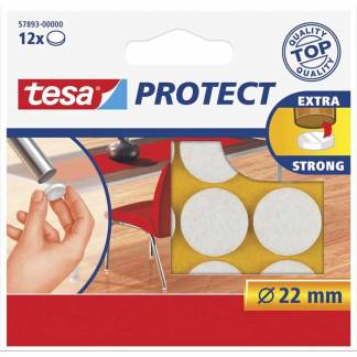 Filtpuder tesa hvide Ø22mm 12 Stk/pak 