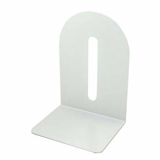 Bogstøtte metal hvid 20cm. 2stk/pak.