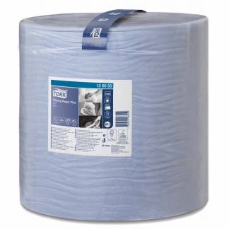 Aftørringspapir Tork Plus W1 2-lags blå 510m 130050 1rl