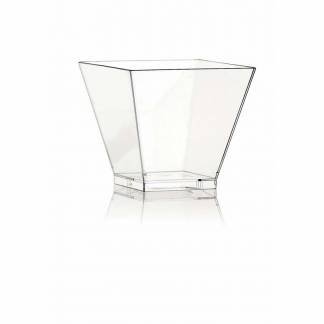 Dessertbæger på fod PS klar firkantet 60ml Kova6 300stk/ka Incl afgift