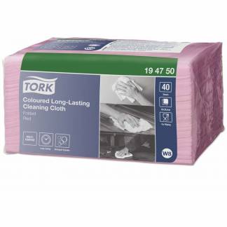 Allround-klud Tork Premium W8 Small Pack rød 30x38cm 40stk 