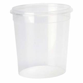 Plastbøtte + låg handy-lock PP 1025ml 180sæt/kar Ø118mm