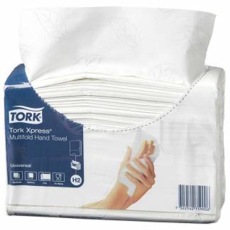Papirhåndklæde Tork Xpress H2 Universal 2-lags N93330 3800stk/kar