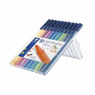 Marker STAEDTLER triplus ass. 10stk/sæt 323 SB10 