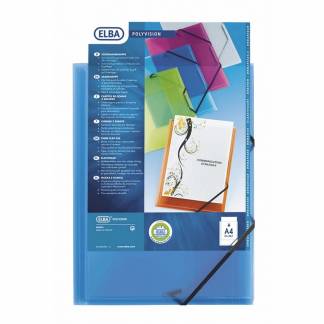 ELBA Polyvision samlemappe blå m/klap, 3424 