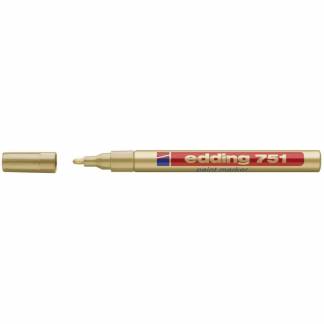 Paint marker Edding 751 perman ent guld rund spids 1-2mm 