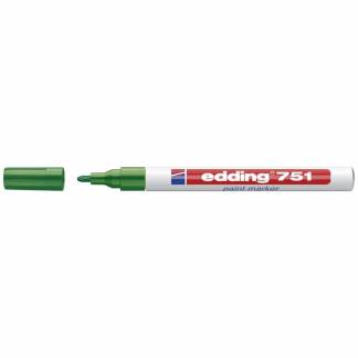 Paint marker Edding 751 permanent grøn rund spids 1-2mm