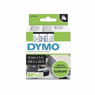 Labeltape DYMO D1 40914 S0720690 9mmx7m blå på hvid