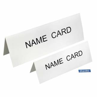 Bordskilt 75x210 mm A5 falset på lang led karton æsk/50 stk 