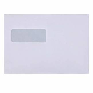 Kuverter m/rude hvid 162x229mm C5 90g Peal&Seal 10098 500stk/pak
