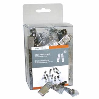 Clip med strop t/navneskilte