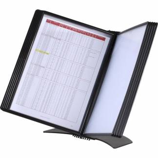 Registersystem A4 Easym. t/10 lommer sort bordmodel 