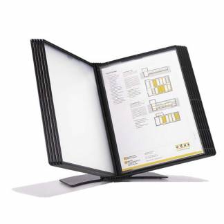 Registersystem A5 Easym. t/10 lommer sort bordmodel 