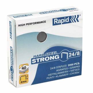 Hæfteklamme Rapid Strong 24/8 kobber 2000/stk/pak