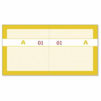 Kuponbog gul 2x1-100 130x70mm 92 2205 80 