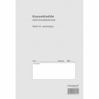 Kassekladde m/momskolonne 140x205mm 92 2205 40