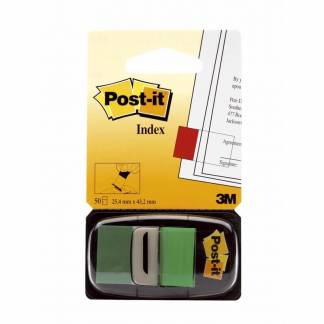 Post-it indexfaner 680-3 grøn 25,4x43,2mm 50stk/pak
