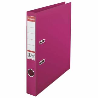 Brevordner Esselte No1 A4 PP fuchsia 50mm smal