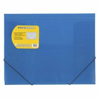 Plastmappe bnt Docusmart A4 blå m/3 klapper