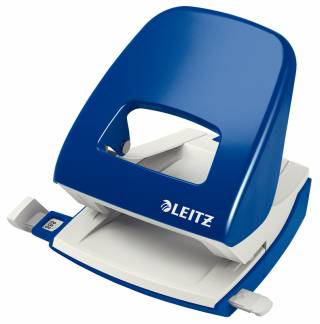 Hulapparat Leitz blå 2-huls m/skinne t/30ark 5008 
