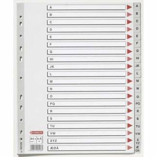 Register A4 Maxi A-Å grå PP m/forblad 