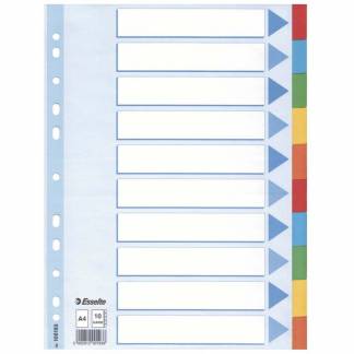 Faneblade Esselte 10-delt A4 karton (44889)100193 