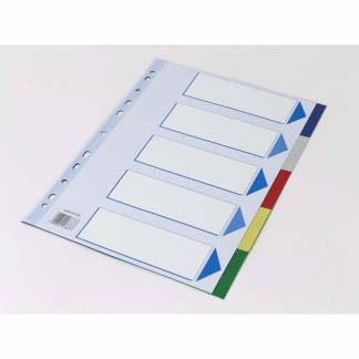 Faneblade A4 5-delt m/kartonforblad 