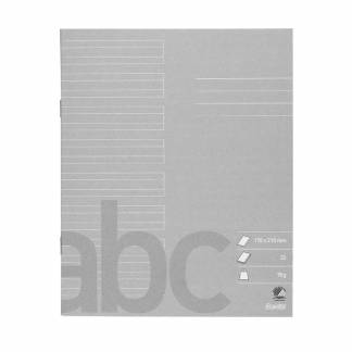 Skolehæfte Bantex 17x21cm lin 24 linjer 32bl 70g grå 