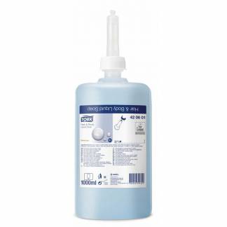 Sæbe flydende hair and body 1L Tork S1 m/farve og parfume 