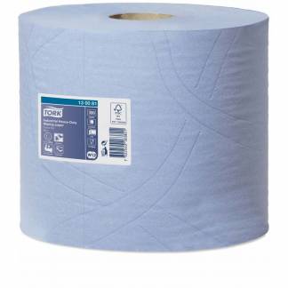 Aftørringspapir Tork E.Kraftig W1-2 3-lag blå 119m 130081 2rl 
