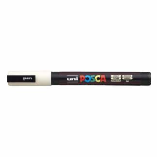 Paint marker Uni Posca PC-3M Ivory/hvid 0,9-1,3mm 