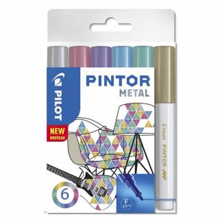 Marker Pilot Pintor assorteret fine Metal Mix 6stk/pak 