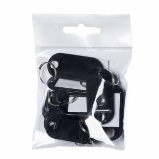 Nøgleskilte m/vedhæng sort  