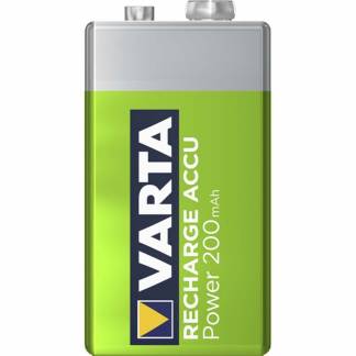 Batteri Varta Recharge Power 9V 200mAh 1stk/pak genoplad. 