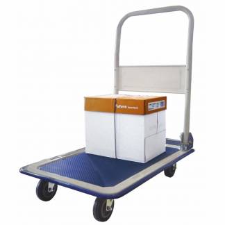 Transportvogn sammenklappelig hvid/blå 73x84x48 cm Max last: 150 kg