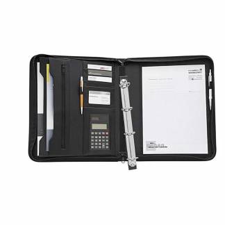 Konferencemappe Wedo A4 m/regn m/4 ringe m/lommeregner 